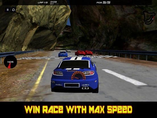 Racing Fast Car Mountain