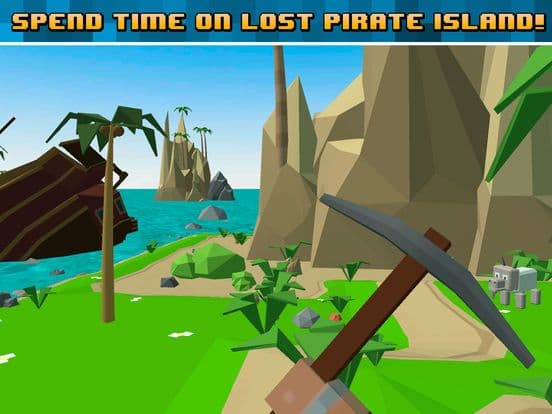 Pixel Pirate Island Survival Simulator 3D screenshot 2