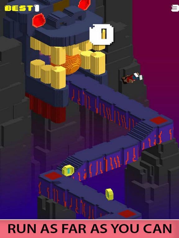 Blocky Temple: Endless Run screenshot 2