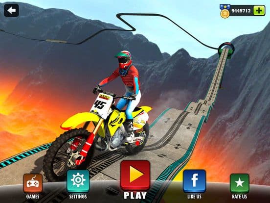Motorbike Driving Simulator - impossible Tracks 3D screenshot 2