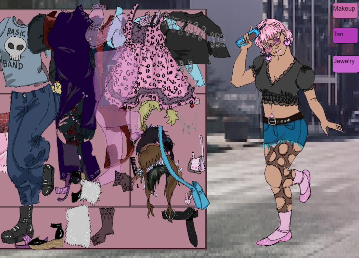 Pink and punk dress up