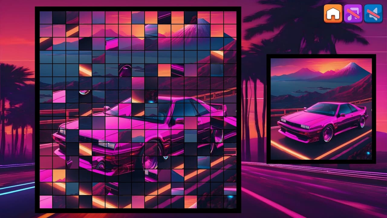 OG Puzzlers: Synthwave Cars screenshot 5