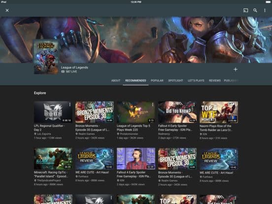 YouTube Gaming screenshot 3