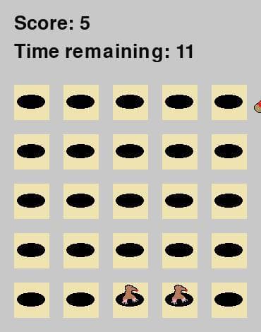 Moles in holes (RedDragonMakesGames)