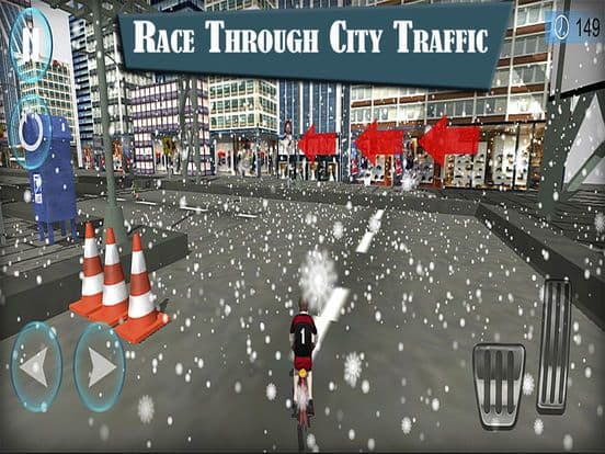 Real Crazy Bicycle Race: Extreme Traffic Ride screenshot 3