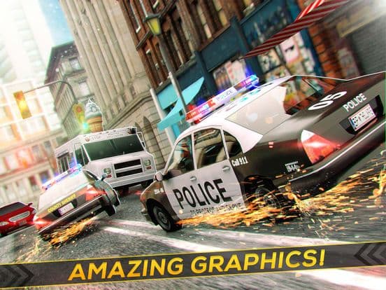 Police Car Driving Simulator . Racing the Robbers screenshot 3