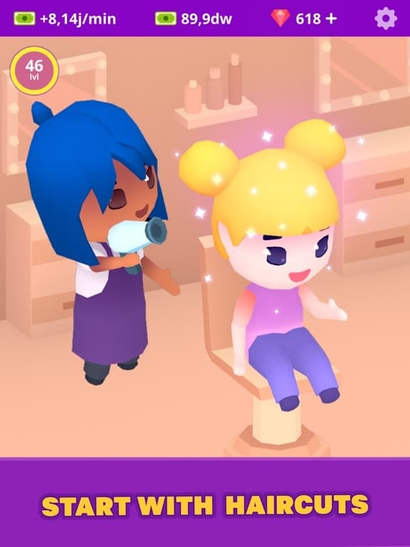 Idle Beauty Salon Clicker screenshot 3