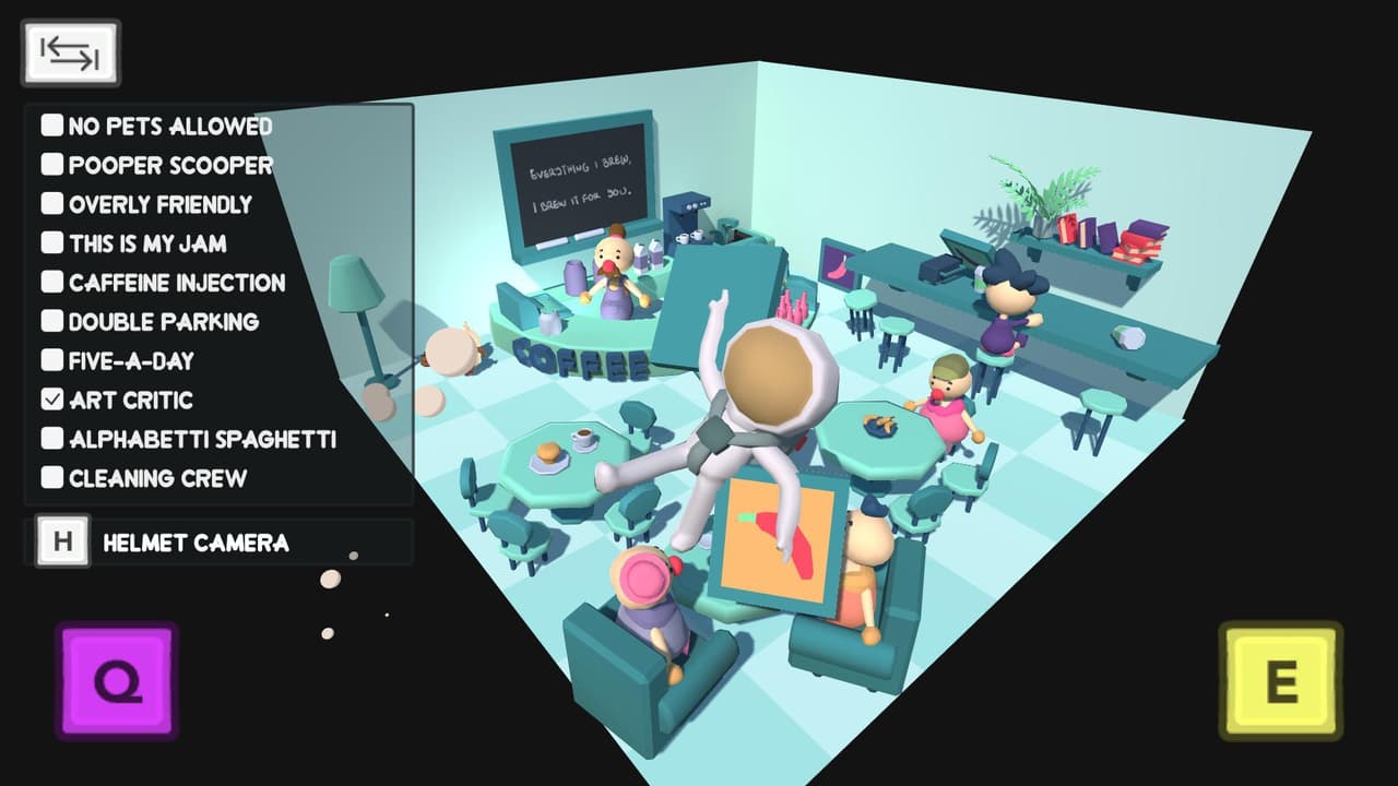 Space Co-op Qwop in a Coffee Shop screenshot 3
