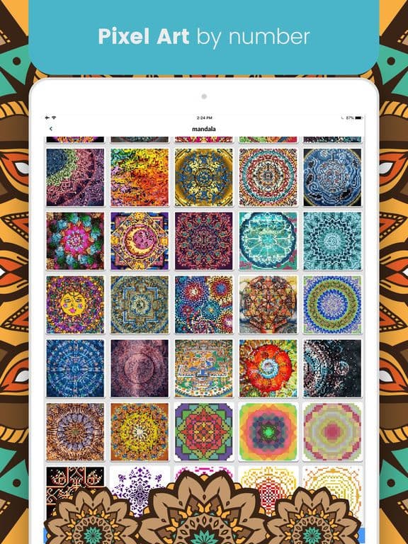 Kaleidoscope Pixel Art Mandala screenshot 2