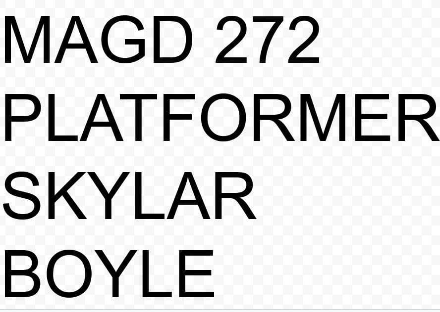 MAGD 272-2 platformer