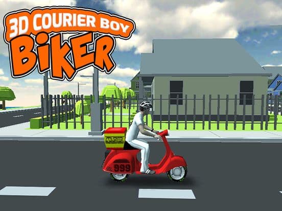 3D Courier Boy Biker