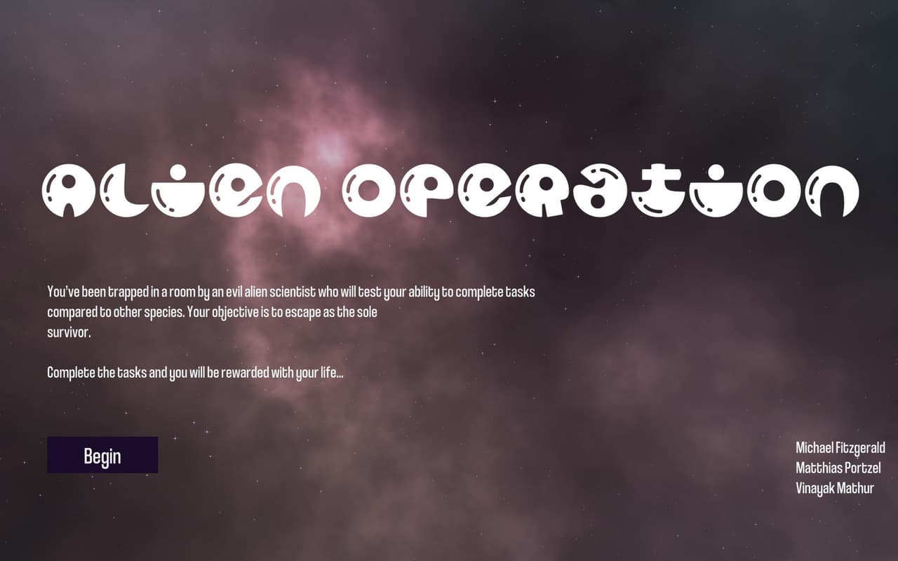 Alien Operation (2022 Team 18) screenshot 2