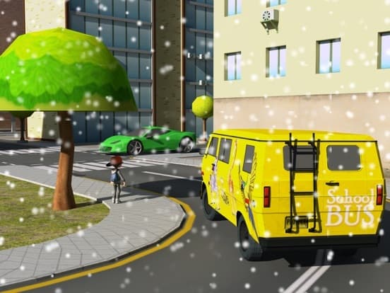 Winter School Bus Parking Simulator screenshot 3