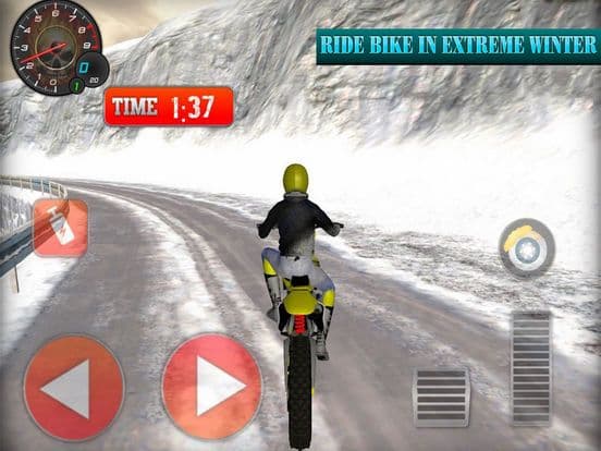 Winter Skill Driving Motorcycl screenshot 2