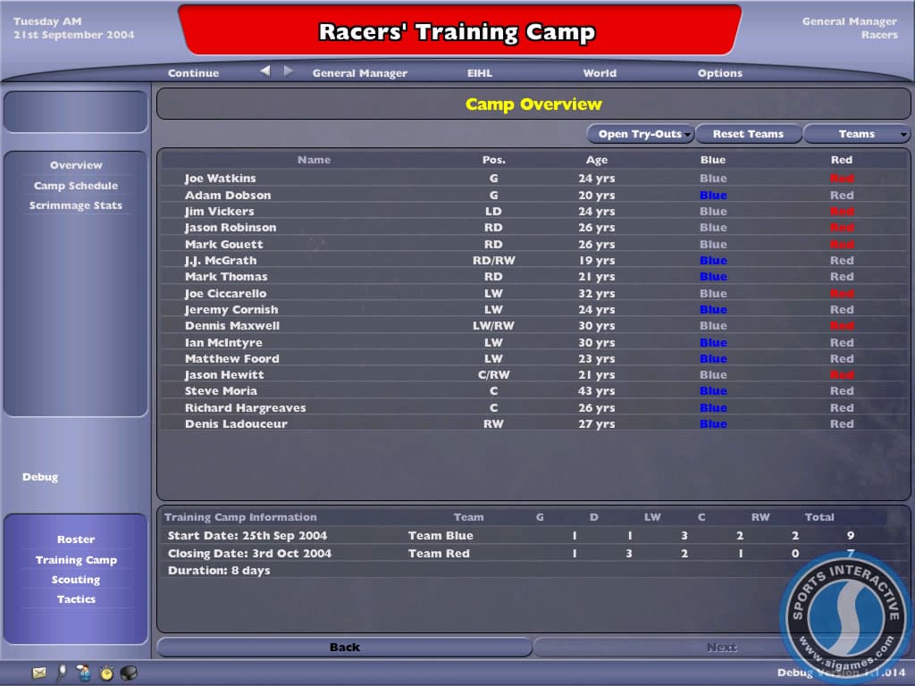 NHL Eastside Hockey Manager 2005 screenshot 2