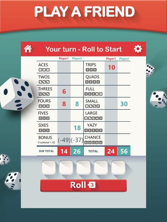 Yazy yatzy dice game screenshot 5
