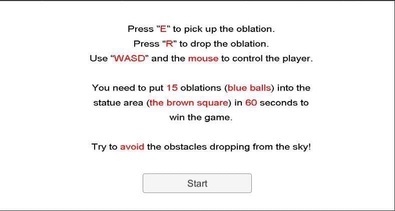 Pick and drop the oblation