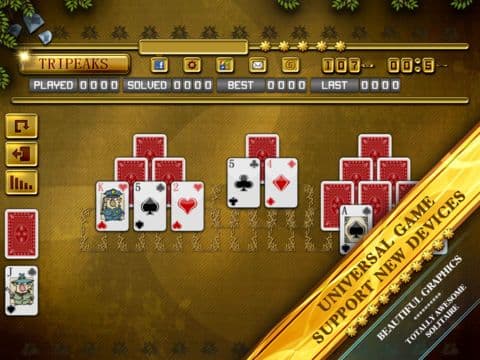 ACC Solitaire [ TriPeaks ] HD Free - Classic Card Games for iPad & iPhone screenshot 2