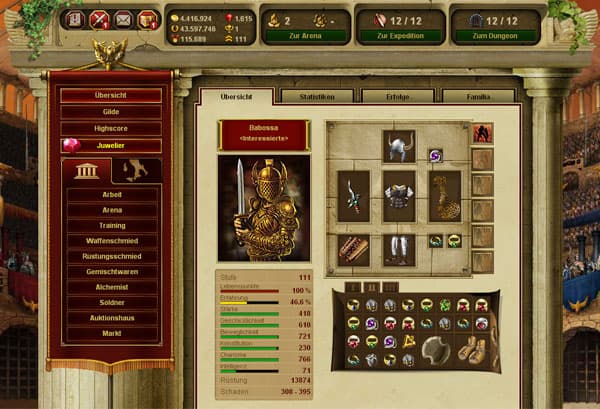 Gladiatus screenshot 3
