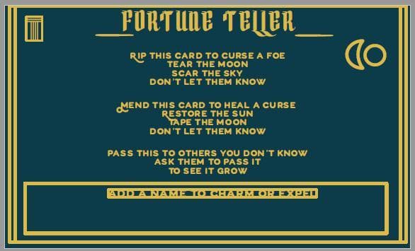 Fortune Teller Magic Card