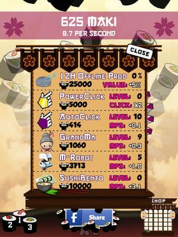 Sushi Clickers (the Cookie saga)