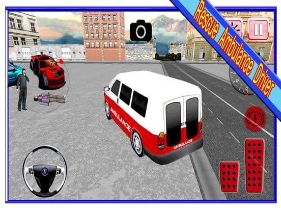 Rescue Ambulance Driver 3d simulator - On duty Paramedic Emergency Parking, City Driving Reckless Racing Adventure screenshot 3