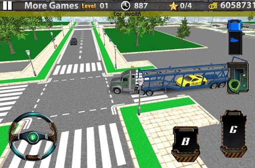3D Car transport trailer truck screenshot 2