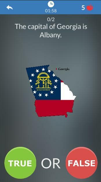USA States and Capitals Quiz screenshot 4