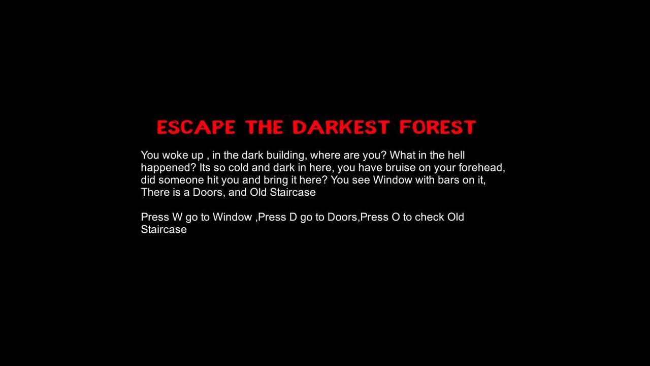 Escape The Darkest Forrest TEXT ADVENTURE GAME screenshot 5