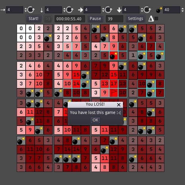 4D Minesweeper screenshot 5