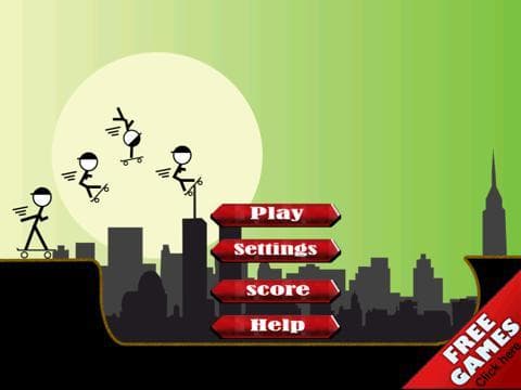 Stickman Skateboard Hill Ride screenshot 2