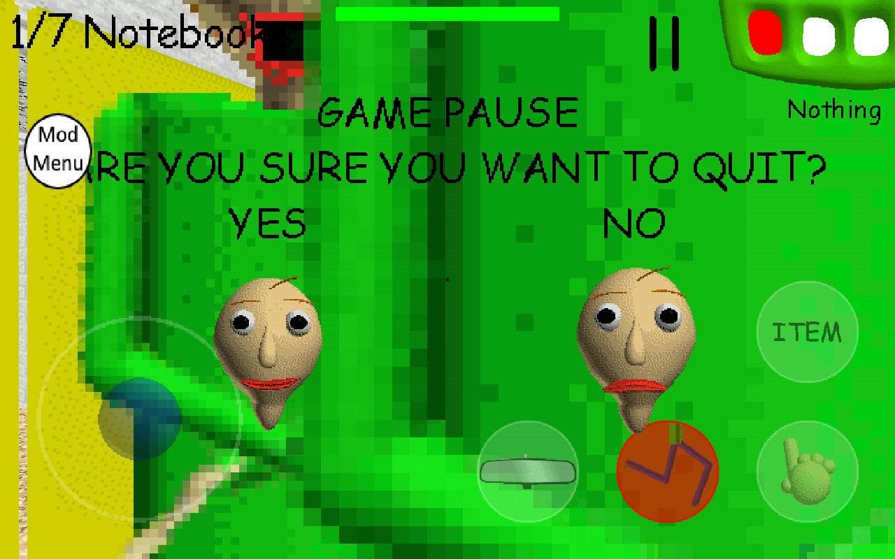 Baldi cant stop laughing mod menu screenshot 2