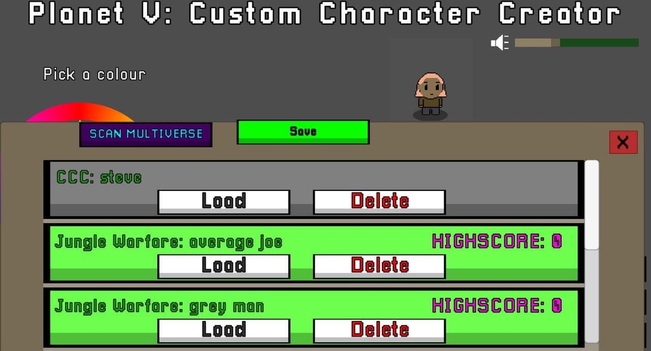 Planet V: Custom Character Creator
