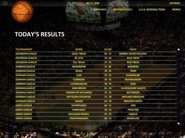World Basketball Manager 2012 screenshot 2