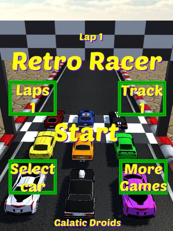 Retro Racer arcade race game screenshot 2