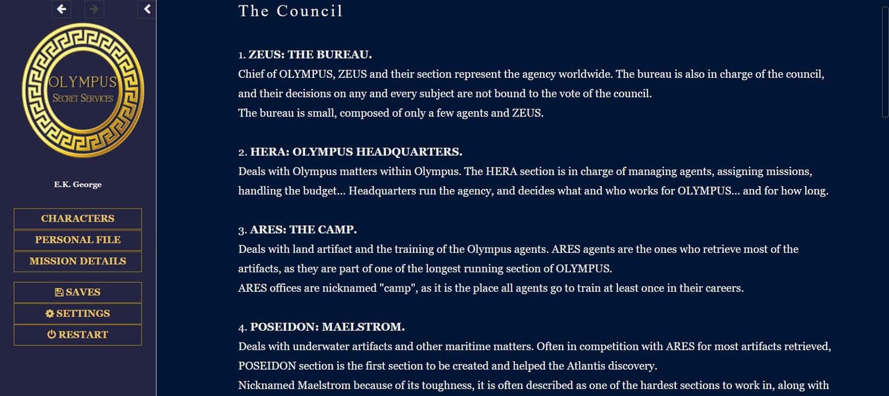 Olympus: Secret Services