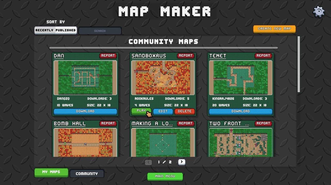 Two-Timin Towers (Map Maker)