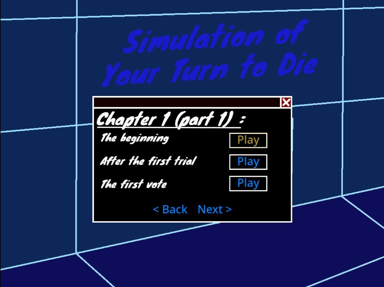 Simulation of Your Turn to Die