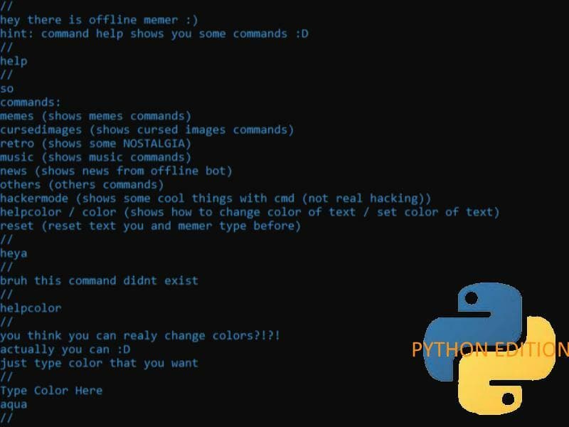 Offline Memer Python Edition