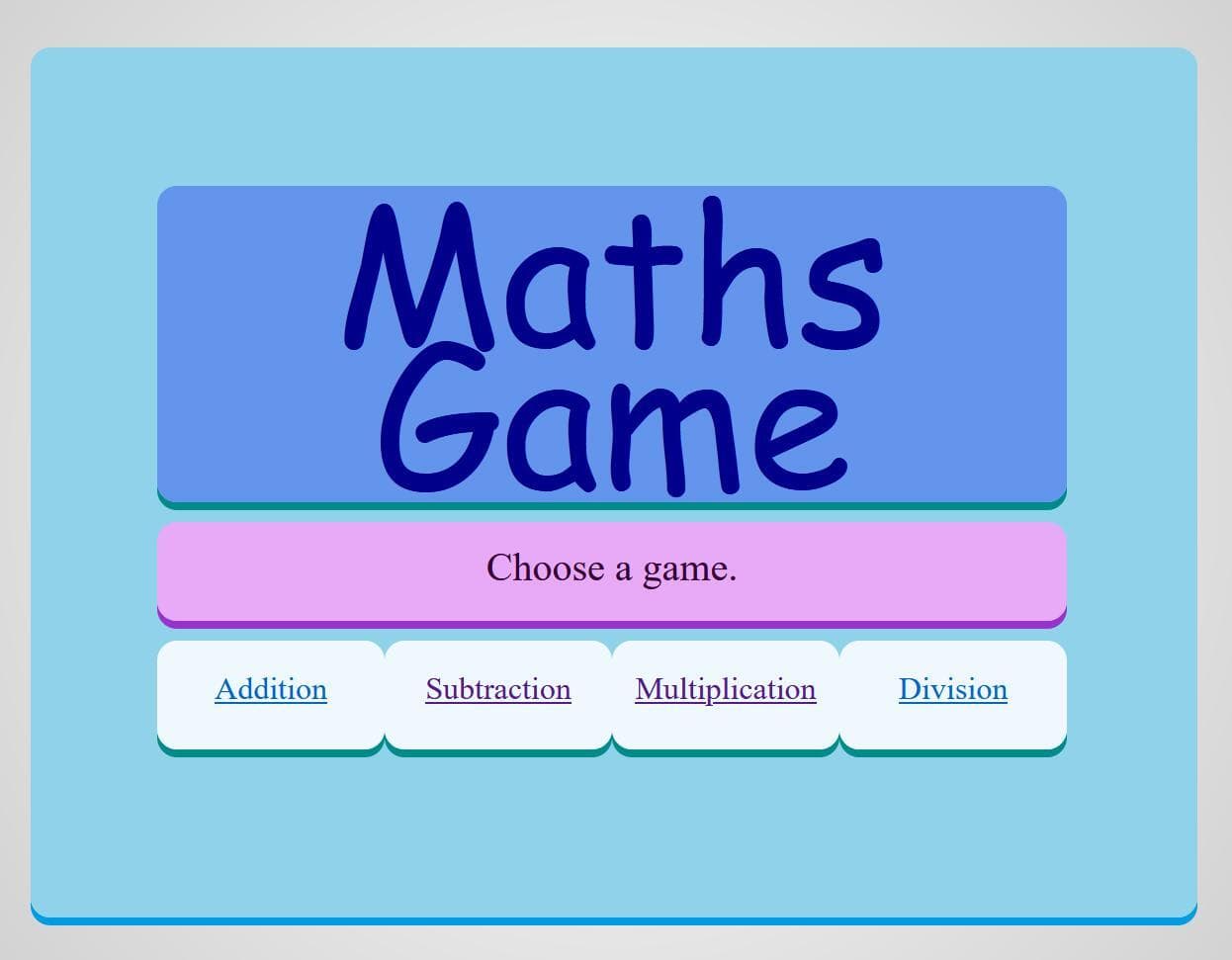 Maths Game (Rainsong) screenshot 3
