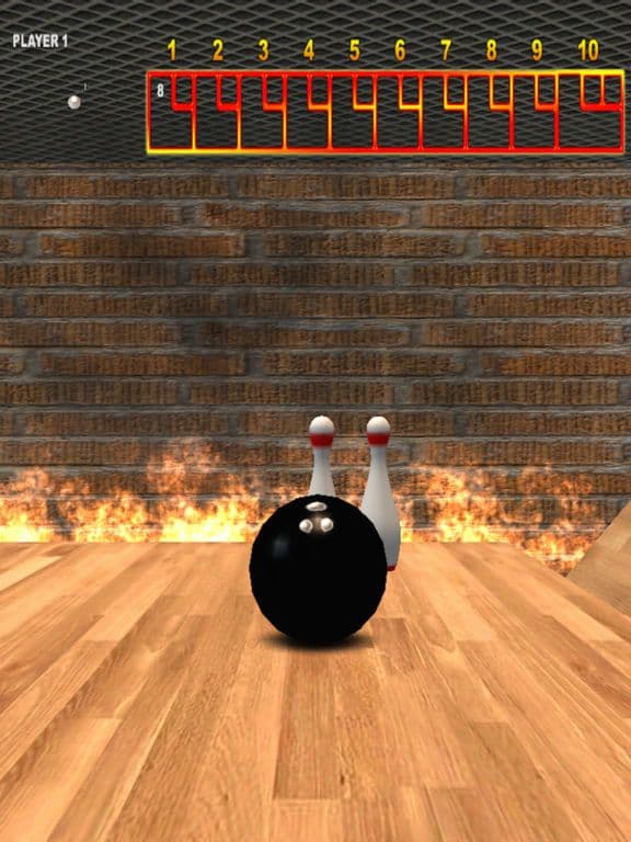 Fire Bowling Balls. Bowlers Ultimate Power Swipe Challenge