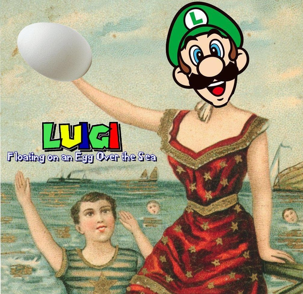 Luigi Floating on an Egg Over the Sea (Socksmakepeoplesexy.Net) screenshot 2