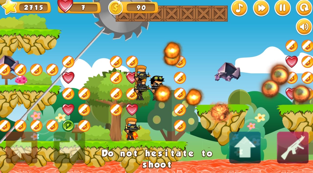 Lava Island: Shooting Action Adventure Platformer screenshot 3