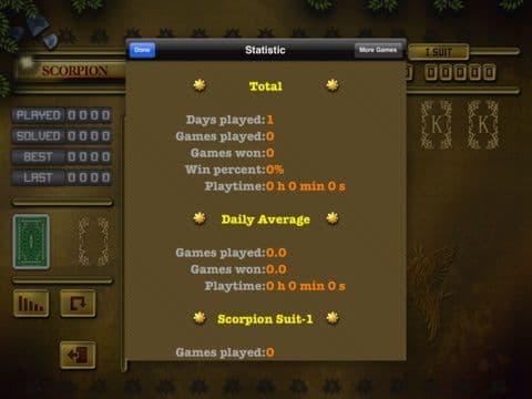 ACC Solitaire [ Scorpion ] HD Free - Classic Card Games for iPad & iPhone screenshot 5