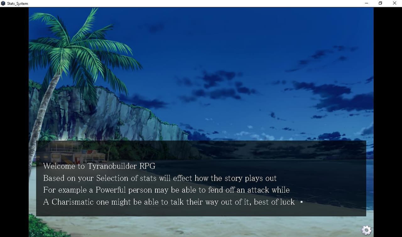 Starting Stats Tyranobuilder Demo