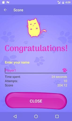 CUTE CATS Memory matching Game screenshot 5