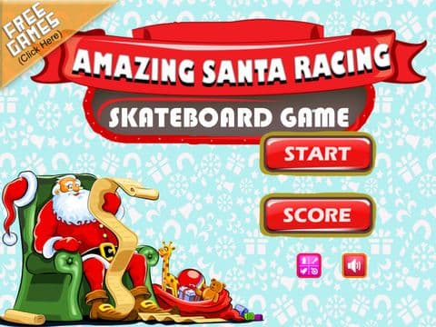Amazing Santa Racing Skateboard Game