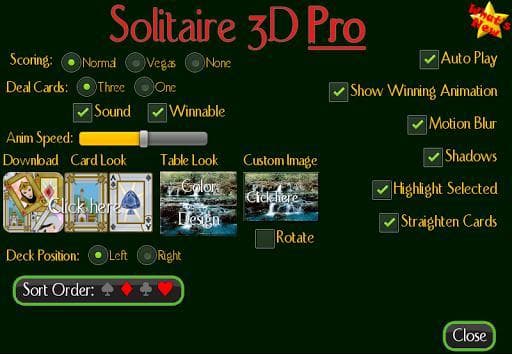Solitaire 3D Classic Klondike+ screenshot 6
