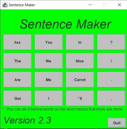 Sentence maker