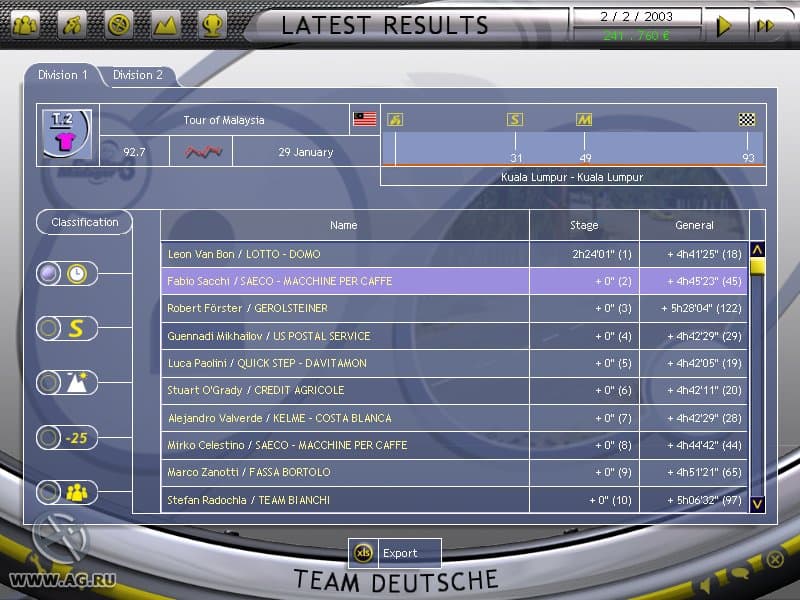 Cycling Manager 3 screenshot 3